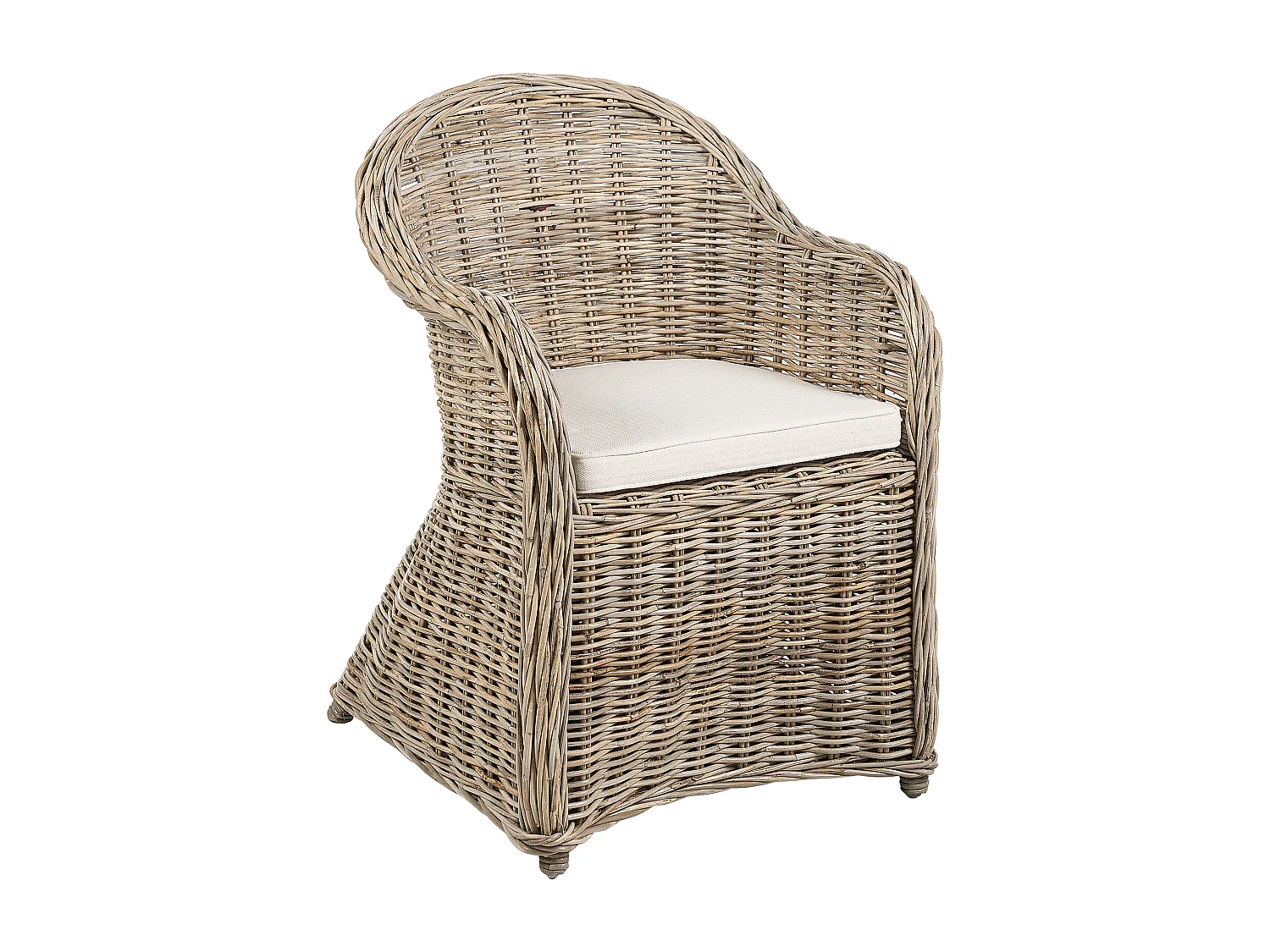 Lot de 2 chaises de jardin en rotin naturel SUSUA II
