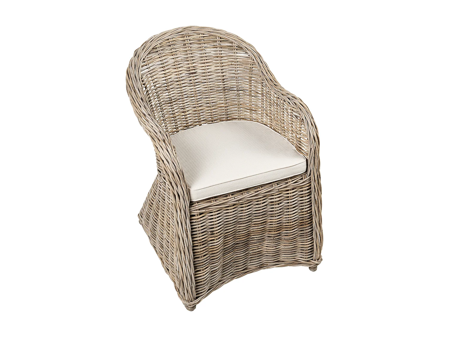 Lot de 2 chaises de jardin en rotin naturel SUSUA II