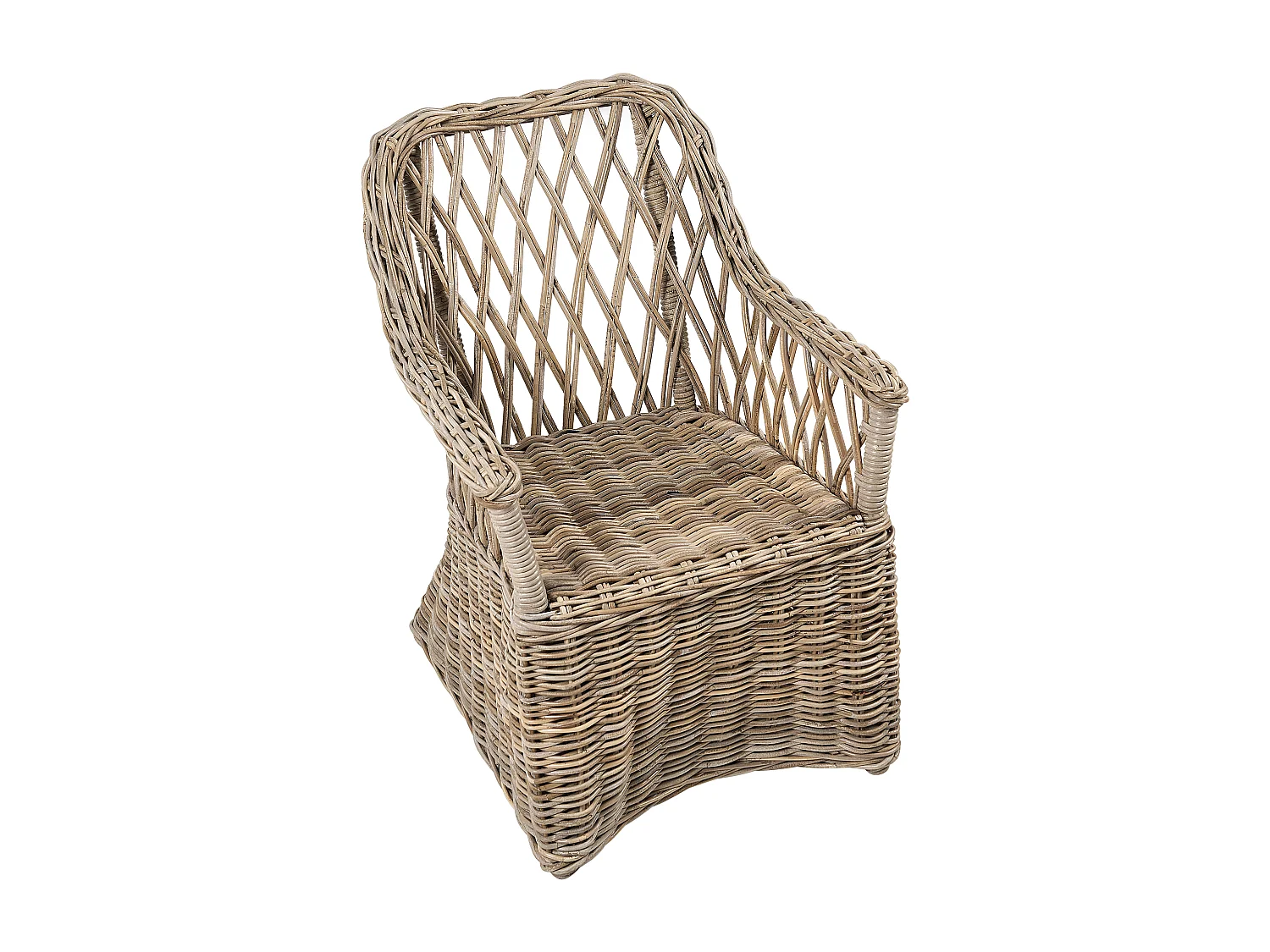 Lot de 2 chaises de jardin en rotin naturel MAROS II