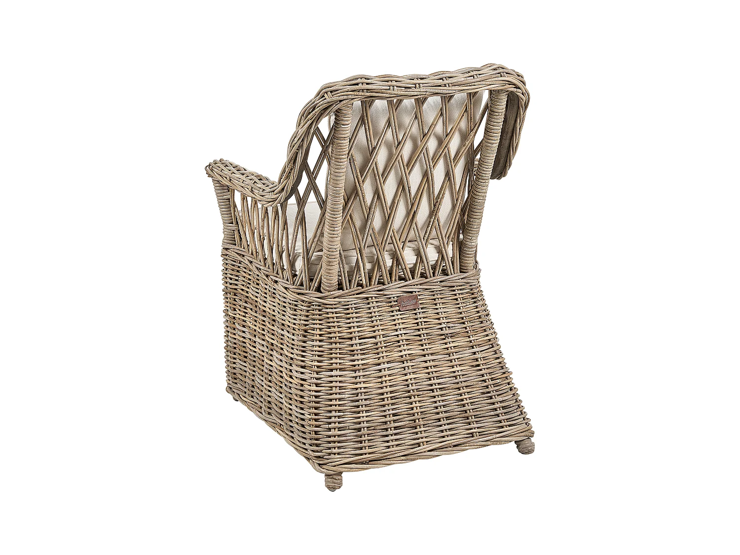 Lot de 2 chaises de jardin en rotin naturel MAROS II