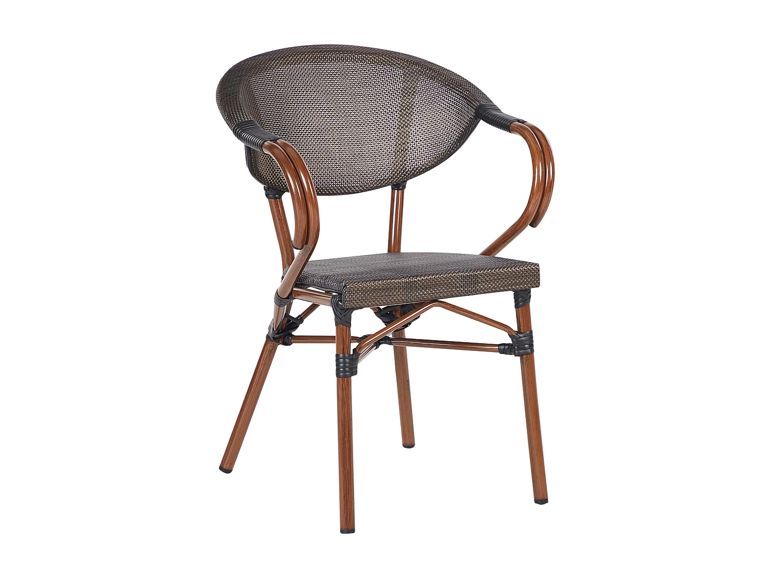 Lot de 4 chaises de jardin CASPRI II Métal Gris