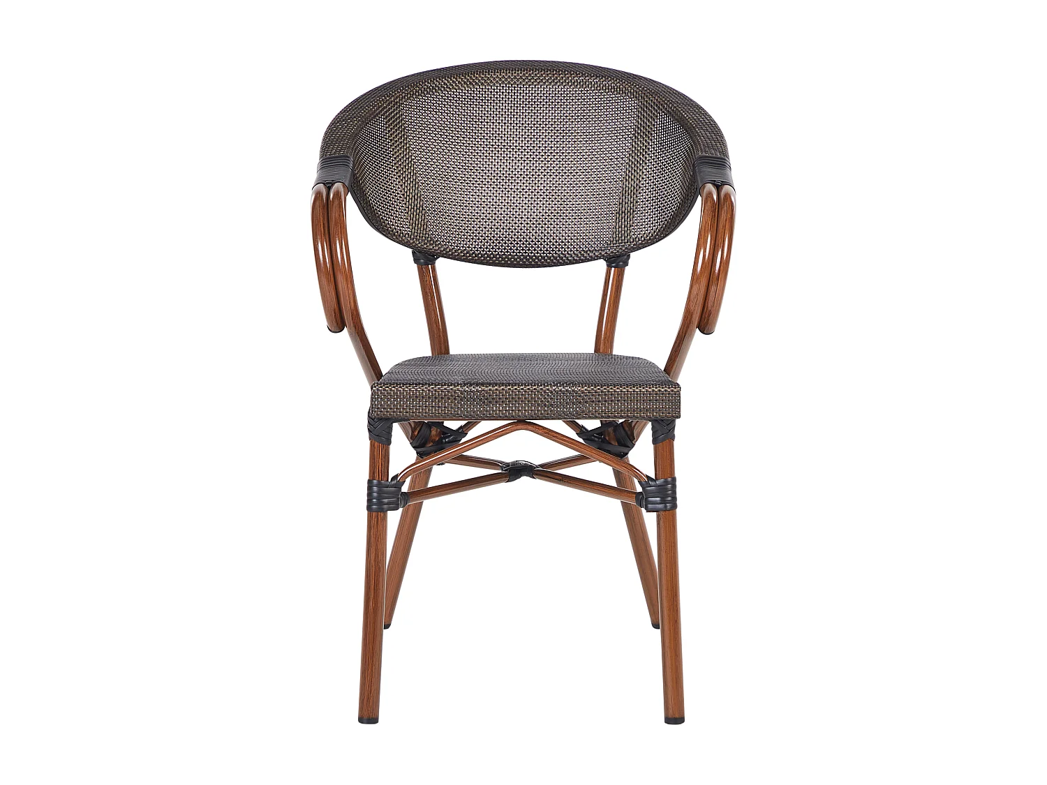 Lot de 4 chaises de jardin CASPRI II Métal Gris