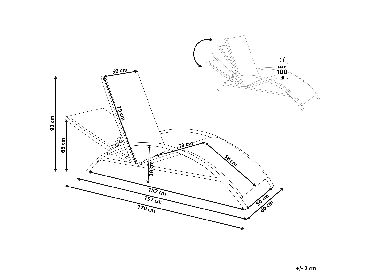 Transat GAETA Métal Beige