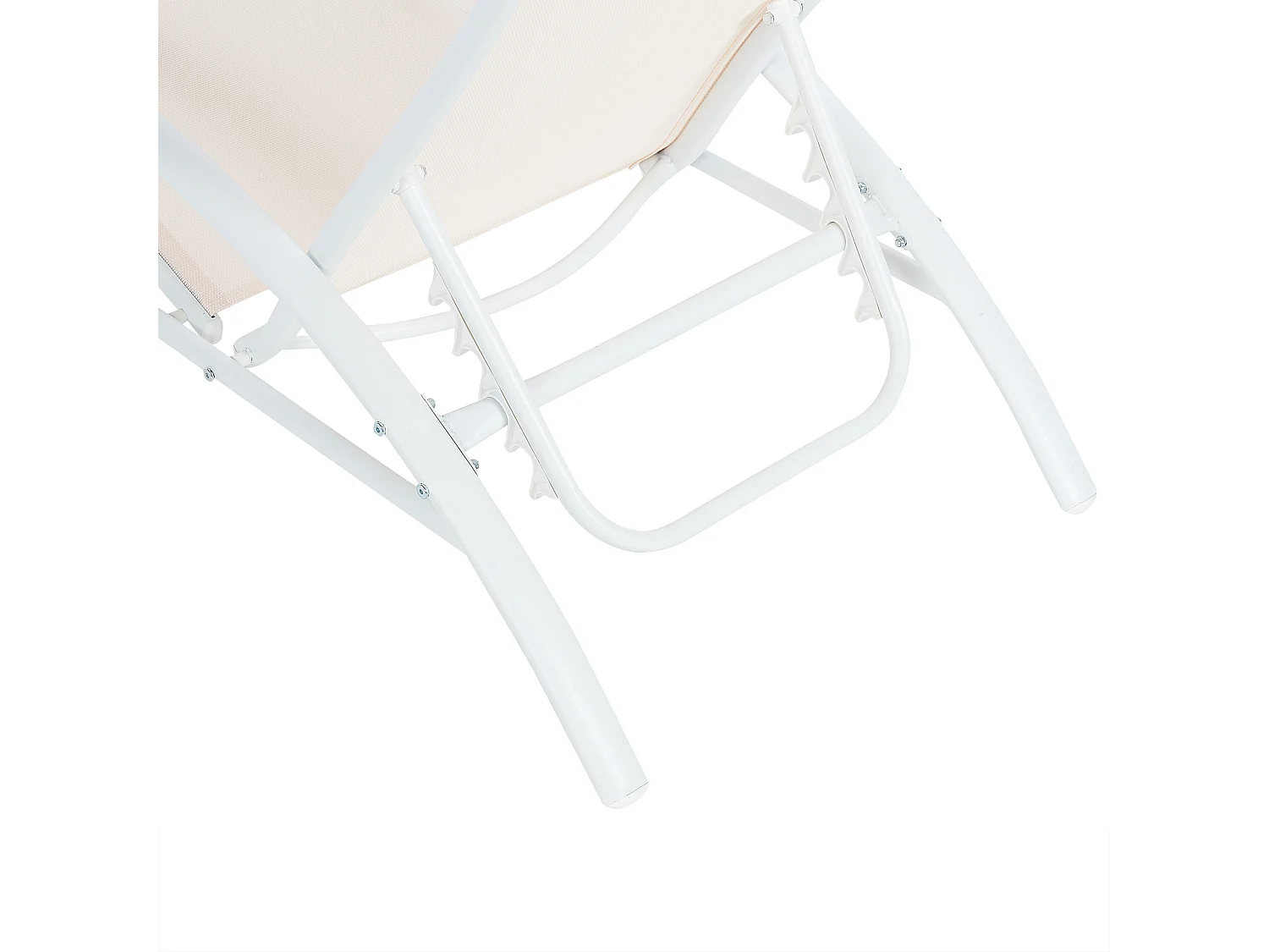 Klappbare Gartenliege mit verstellbarer Rückenlehne Stahlrahmen beige Gaeta