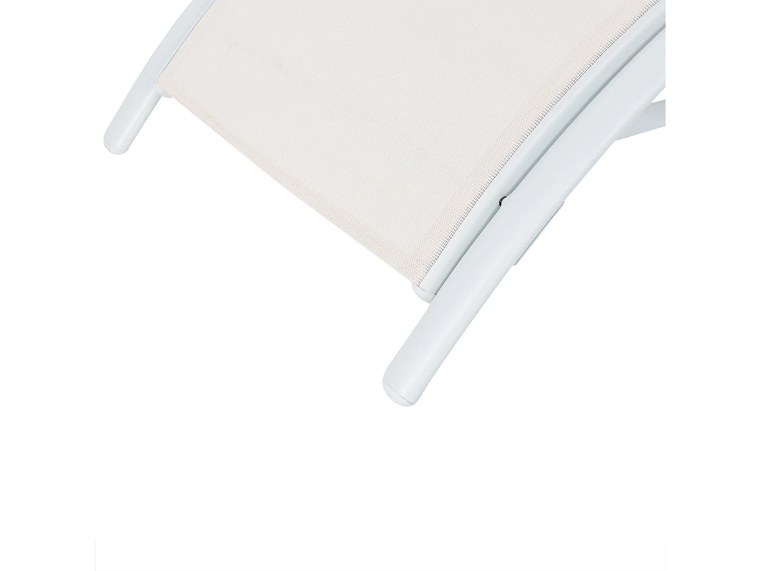 Klappbare Gartenliege mit verstellbarer Rückenlehne Stahlrahmen beige Gaeta