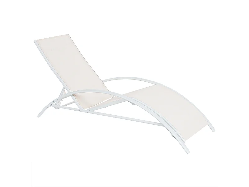 Leżak ogrodowy GAETA Metal Beżowy