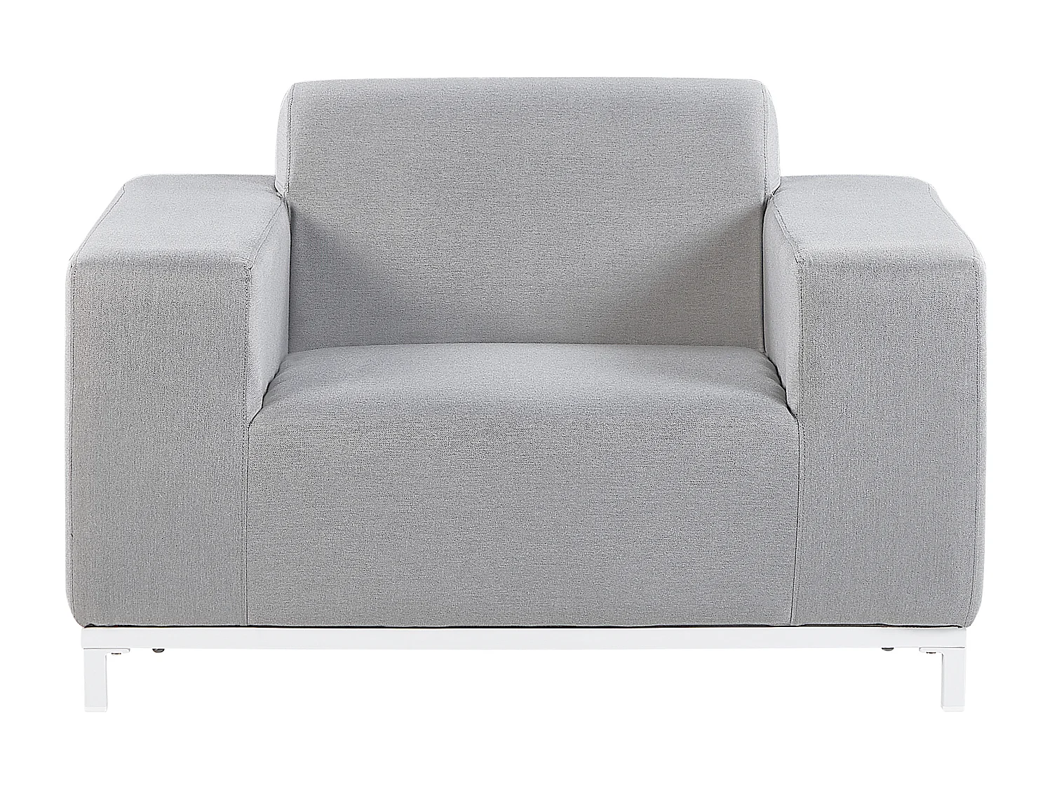 Ensemble de 2 fauteuils de jardin ROVIGO Tissu Gris clair