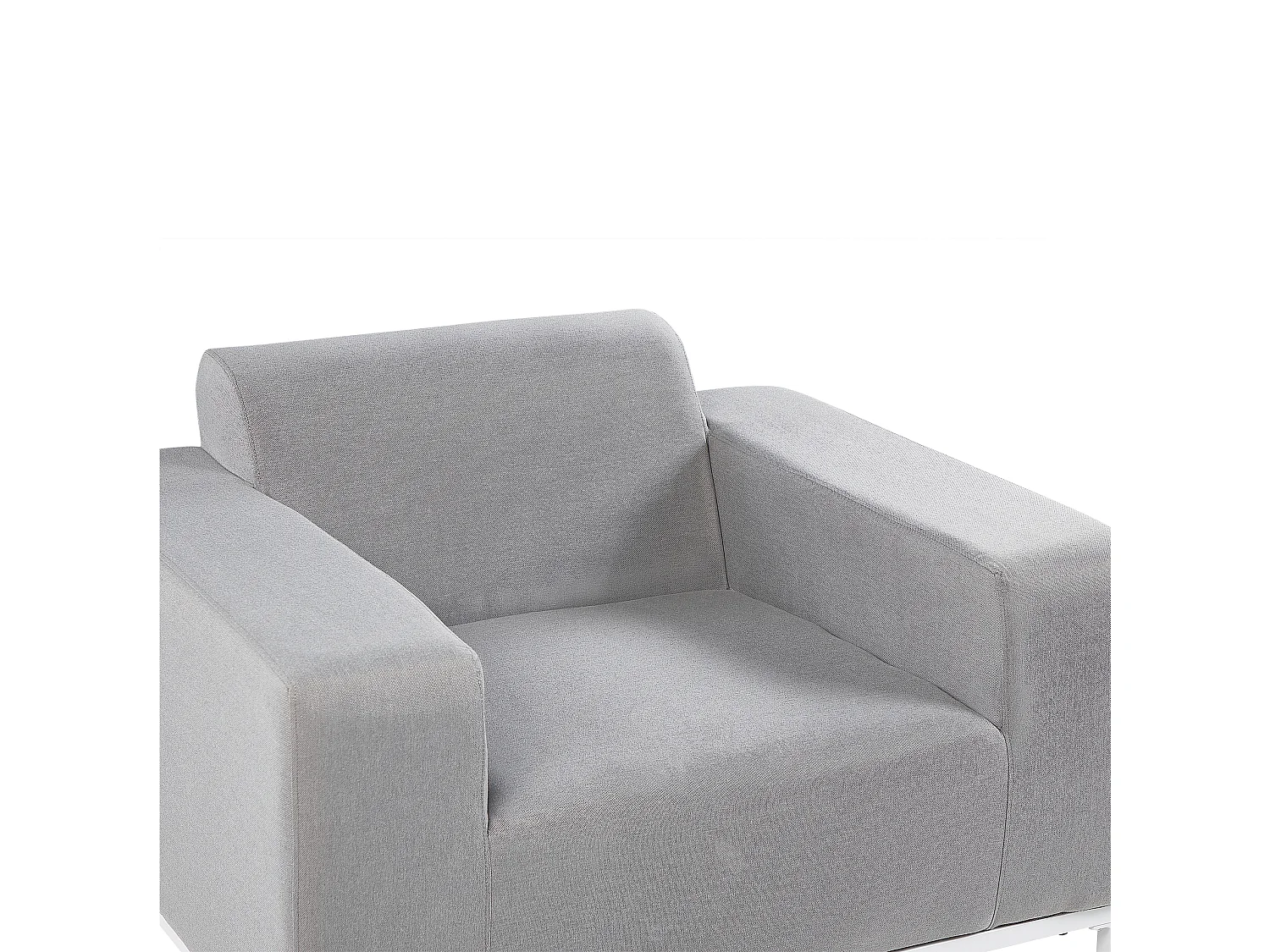 Ensemble de 2 fauteuils de jardin ROVIGO Tissu Gris clair