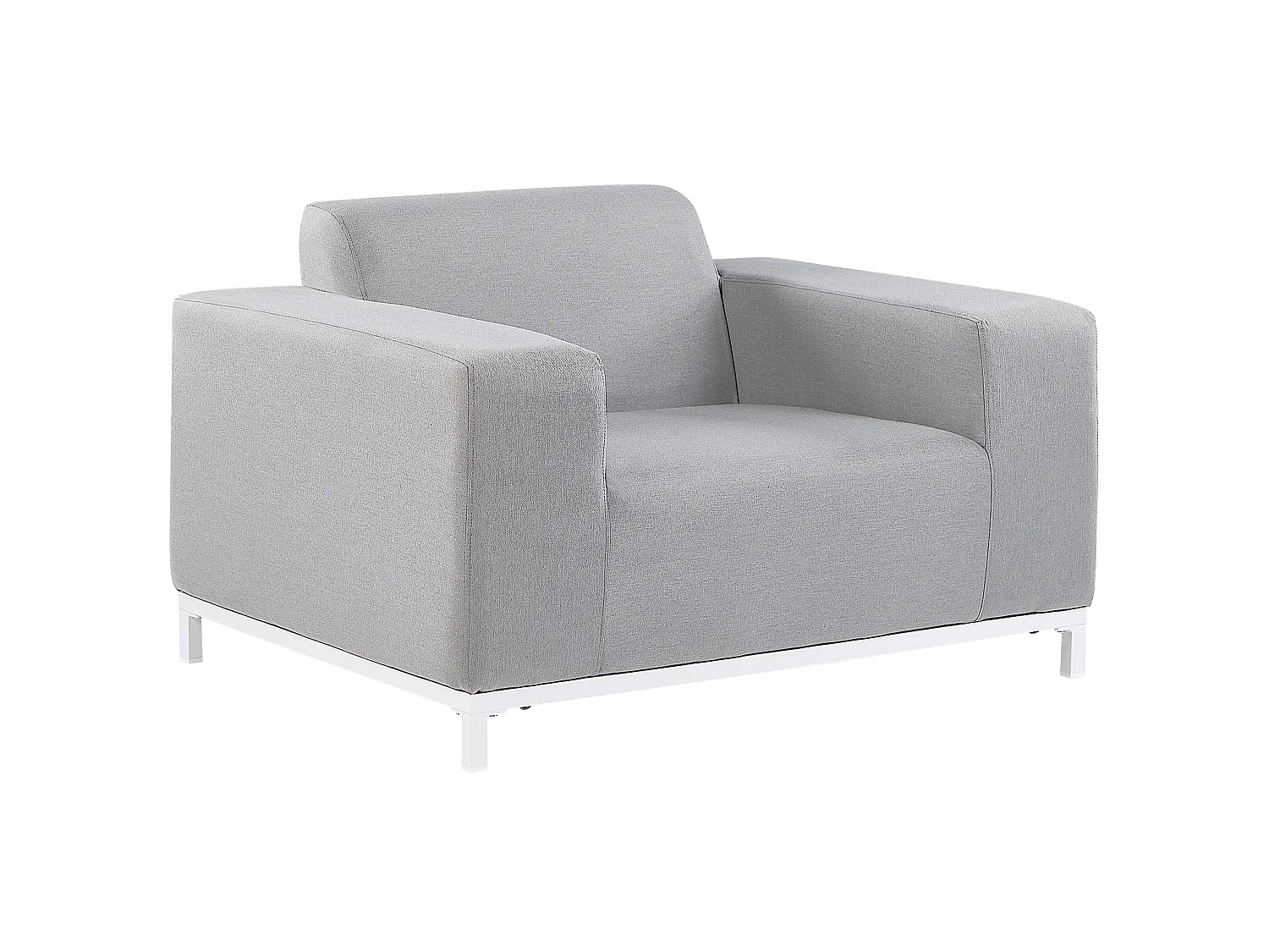 Ensemble de 2 fauteuils de jardin ROVIGO Tissu Gris clair