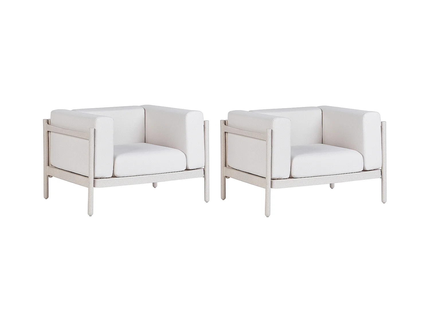 Ensemble de 2 fauteuils de jardin FERRETTI Beige clair