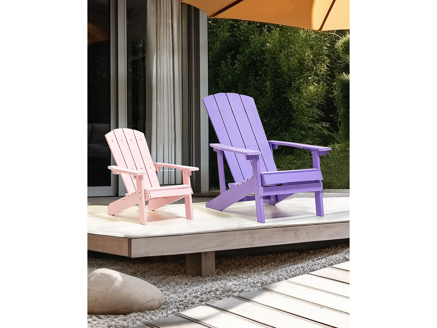 Chaise de jardin ADIRONDACK Pourpre