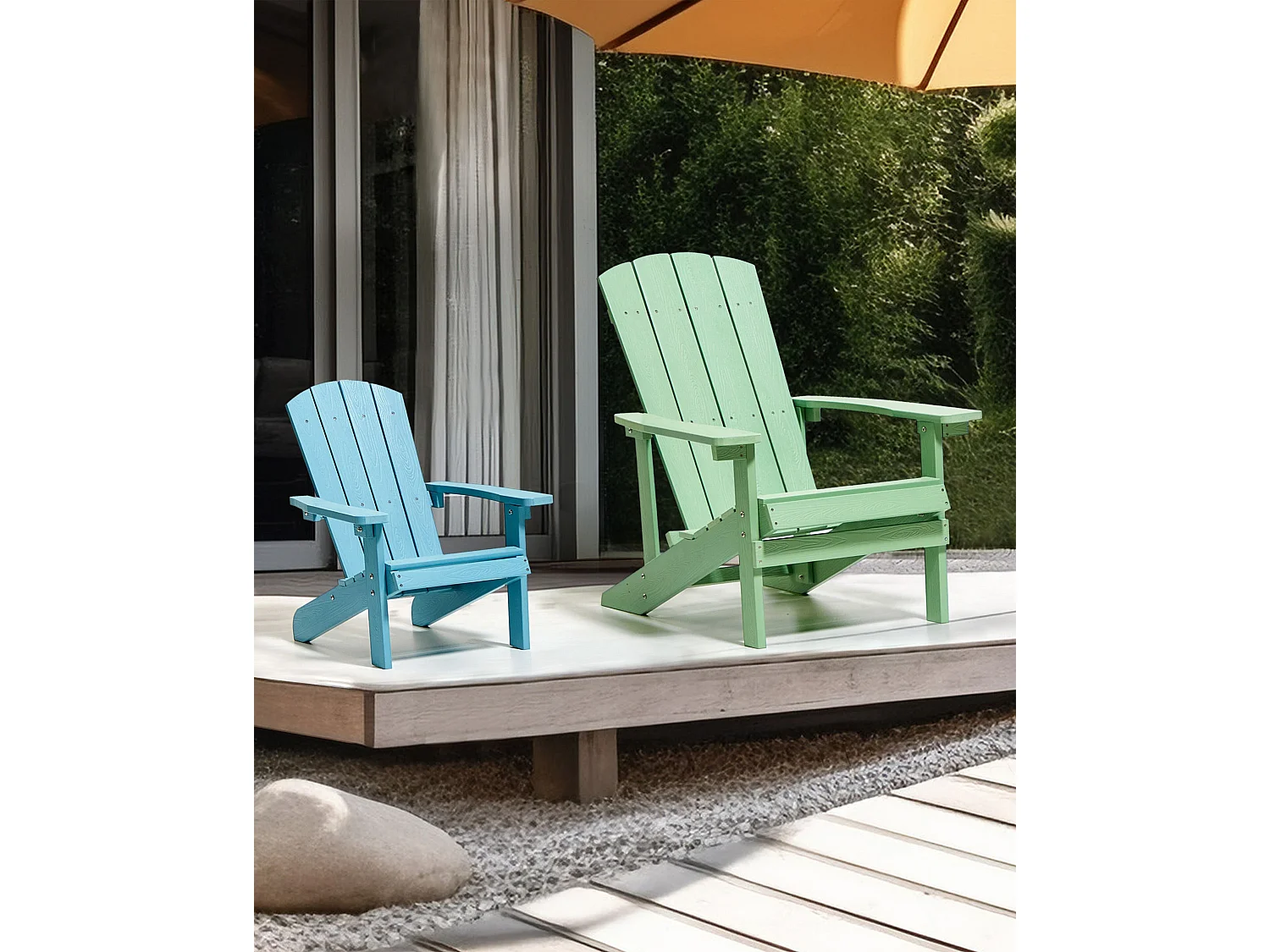 Chaise de jardin ADIRONDACK Vert clair