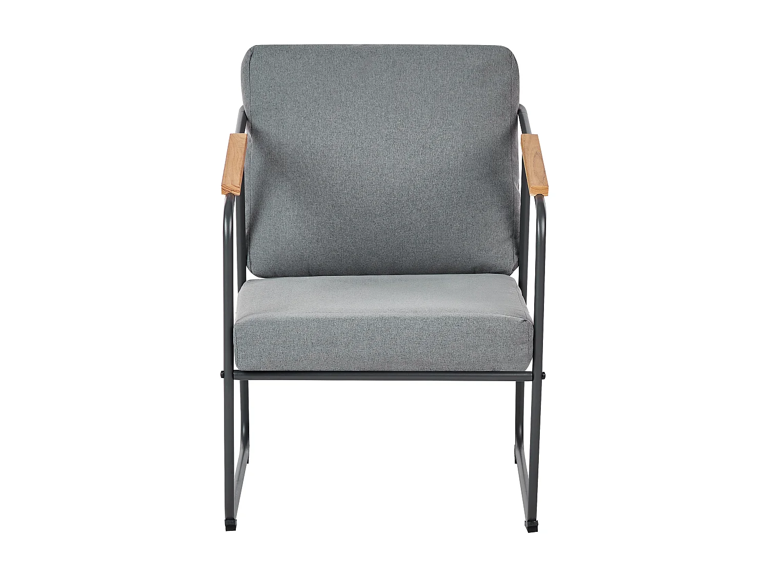 Ensemble de salon de jardin avec table 4 places VEZZANA Métal Gris