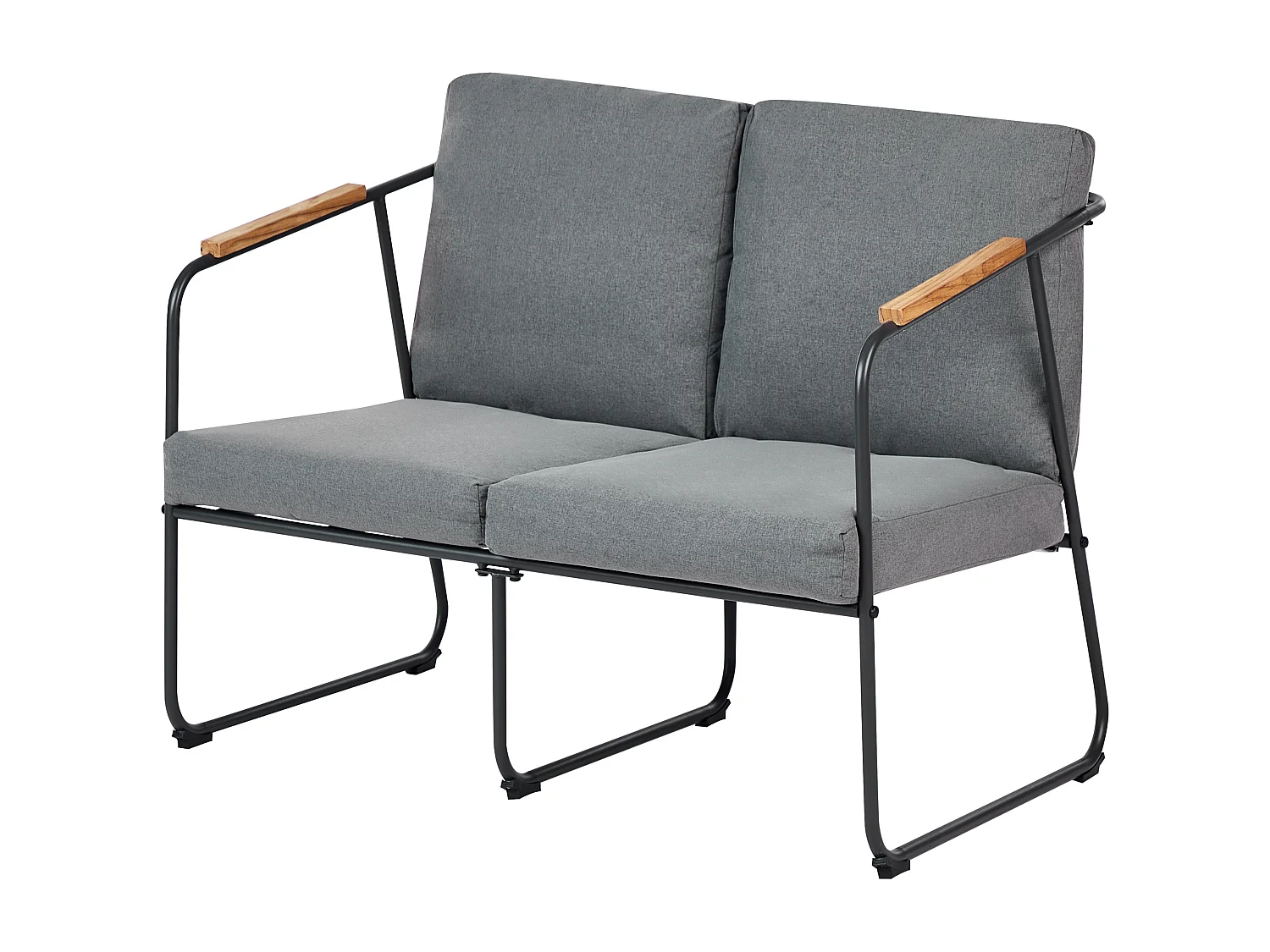 Ensemble de salon de jardin avec table 4 places VEZZANA Métal Gris