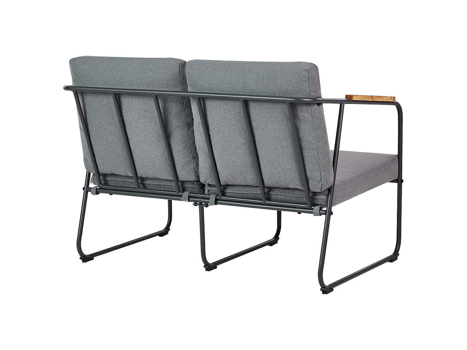 Ensemble de salon de jardin avec table 4 places VEZZANA Métal Gris