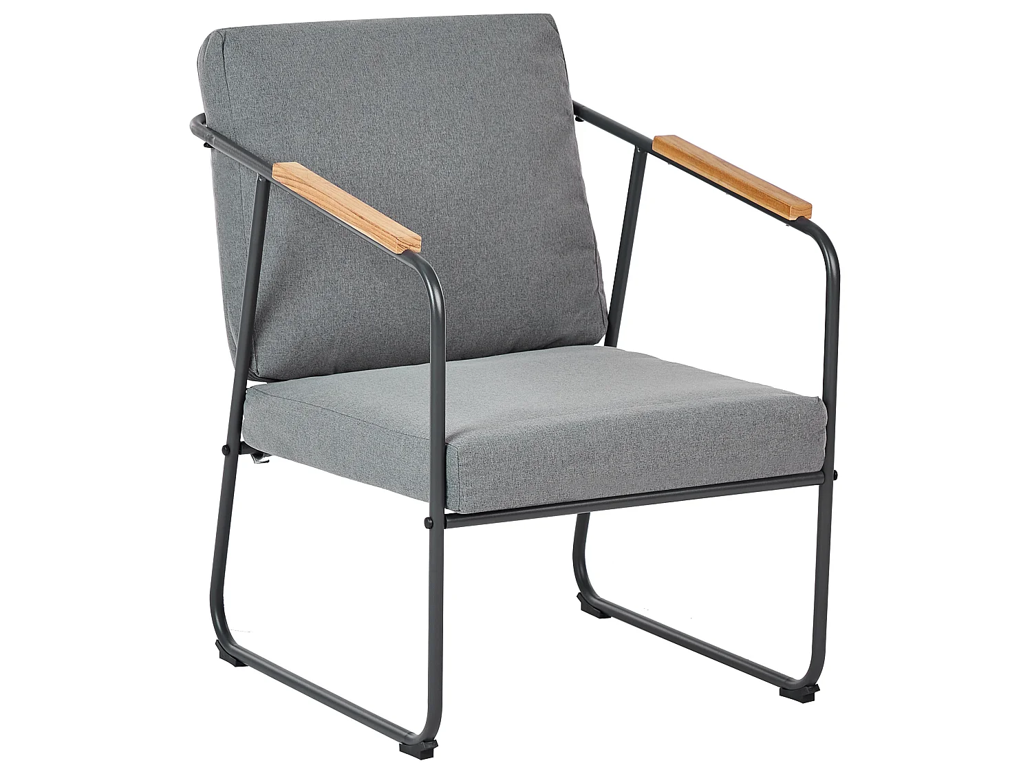 Set da giardino con tavolo 4 posti VEZZANA Metallo Grigio
