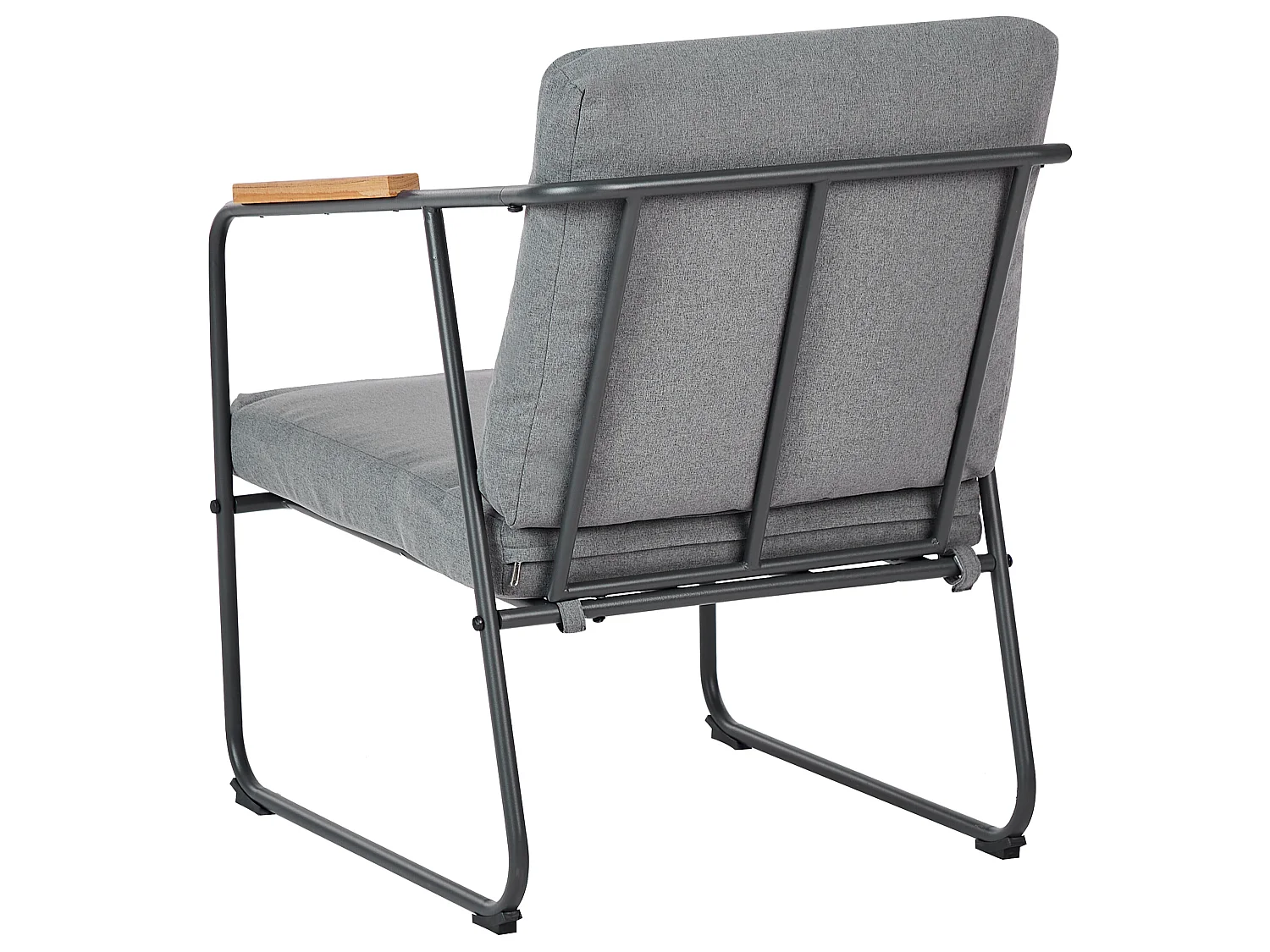 Set da giardino con tavolo 4 posti VEZZANA Metallo Grigio