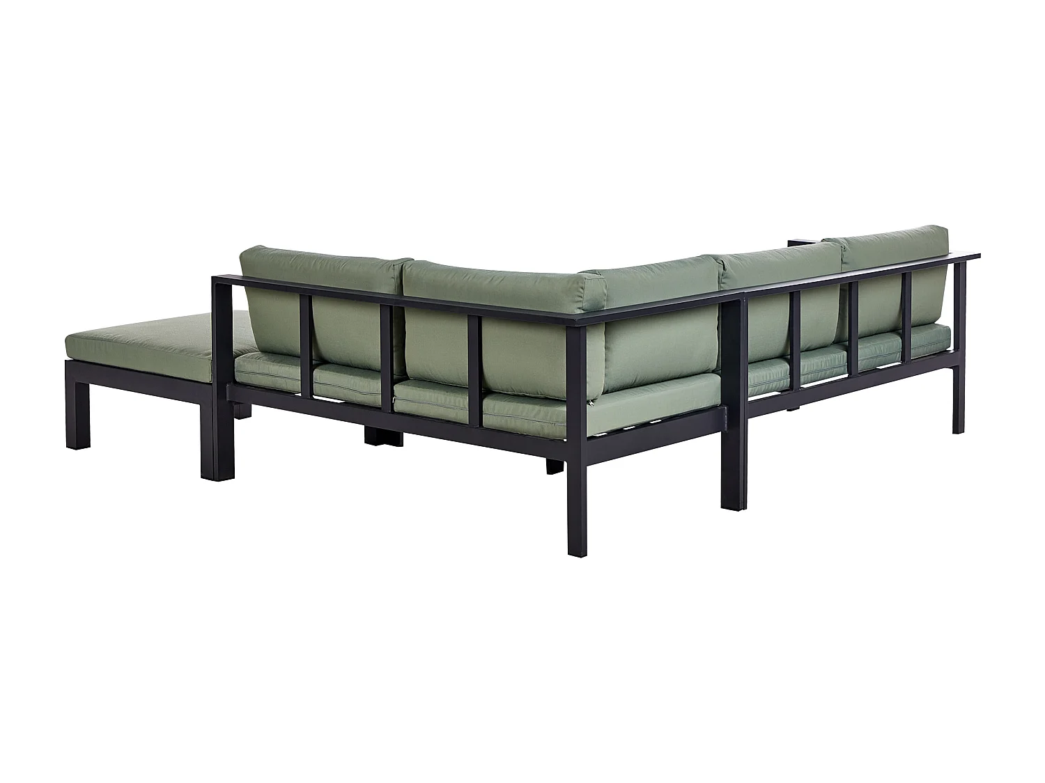 Ensemble de canapés d'angle de jardin 5 places MESSINA Côté gauche Métal Vert