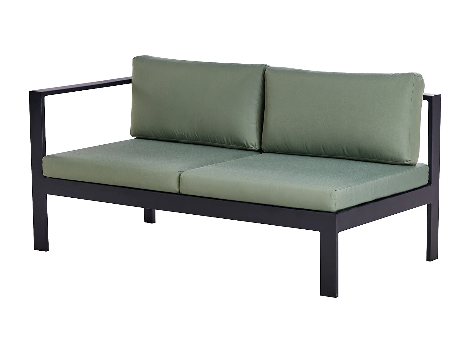 Ensemble de canapés d'angle de jardin 5 places MESSINA Côté gauche Métal Vert