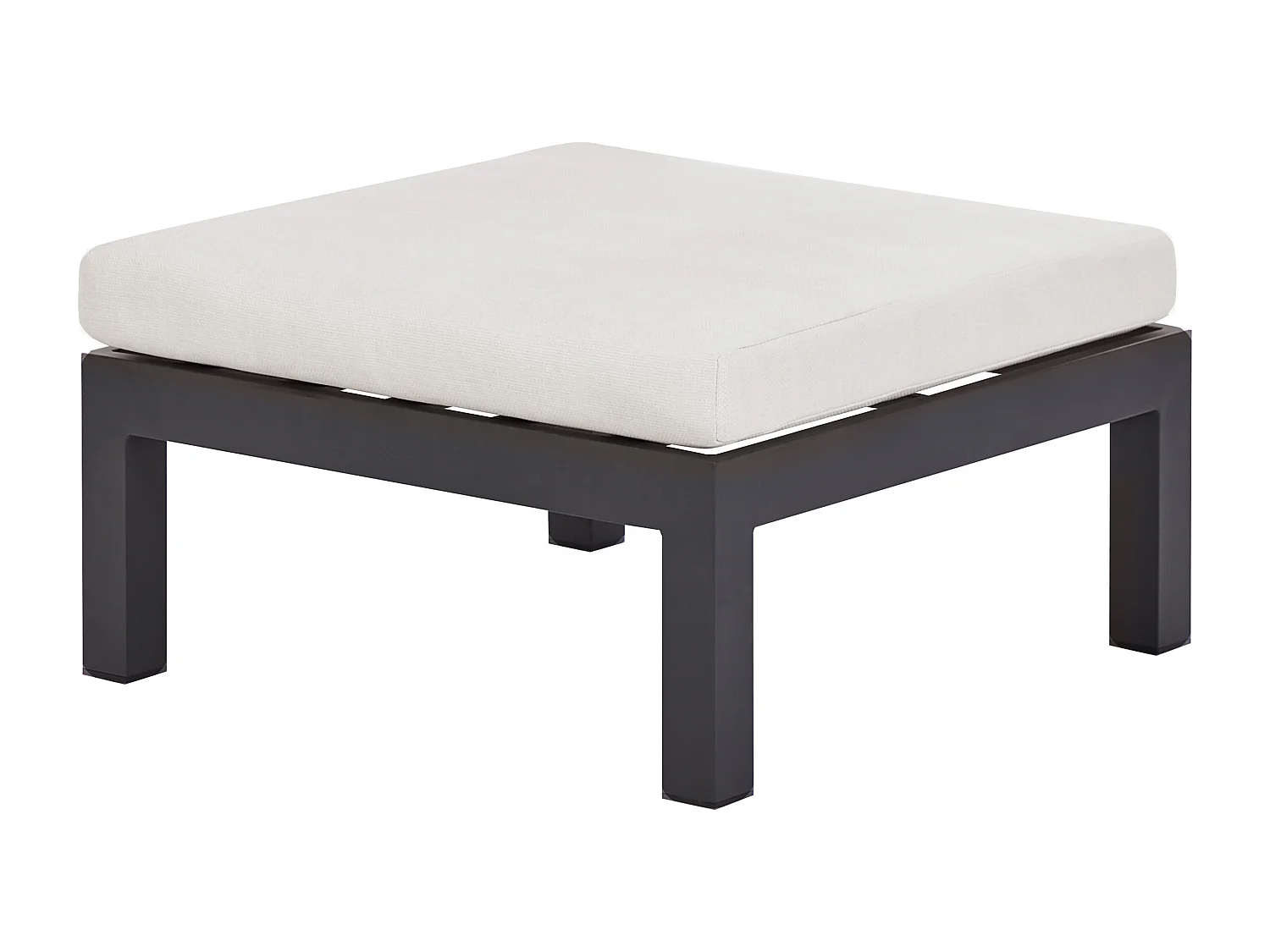 Garten Ecksofa mit Tisch 5-Sitzer MESSINA linksseitig Metall Cremeweiss