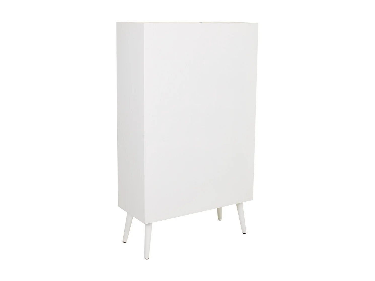 Mueble zapatero de madera y rejilla blanco 70x32x120