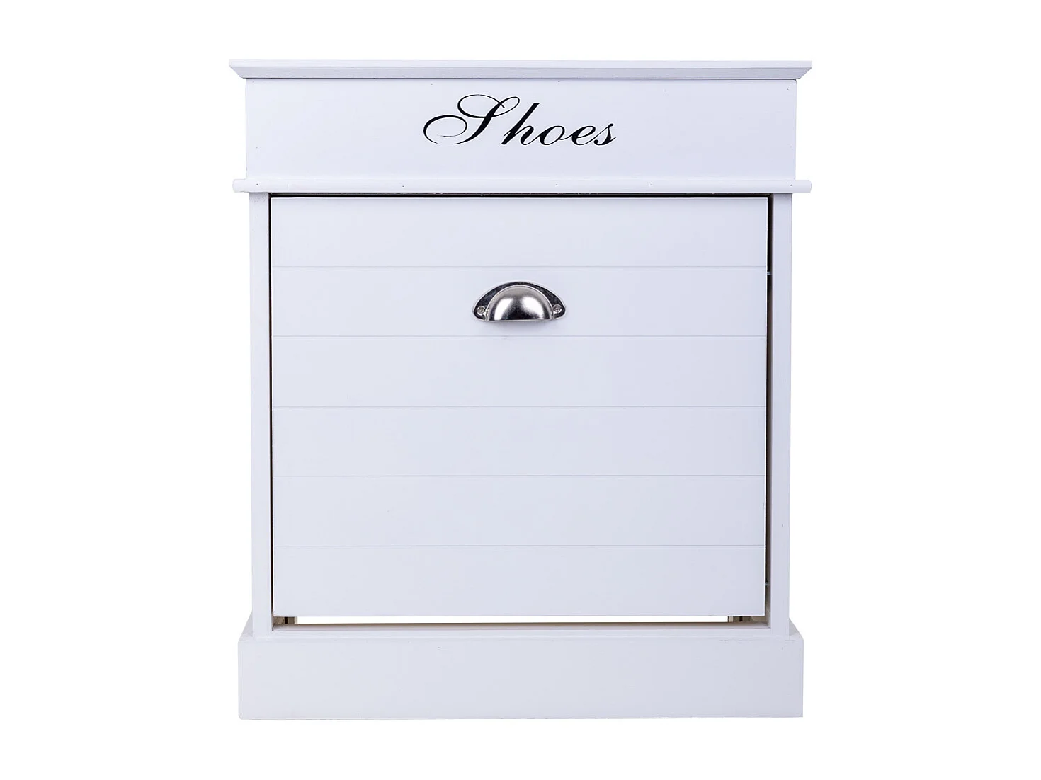 Sapateira de madeira branca 50x28x58