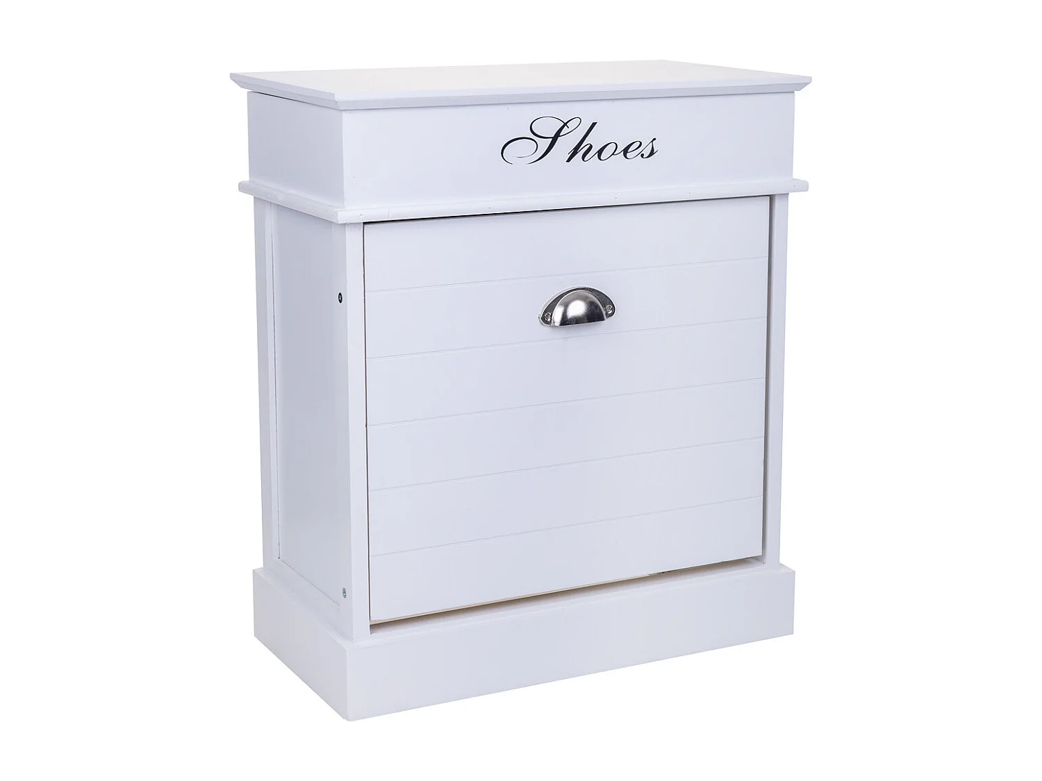 Sapateira de madeira branca 50x28x58