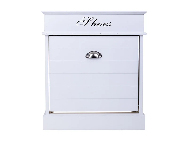 Sapateira de madeira branca 50x28x58