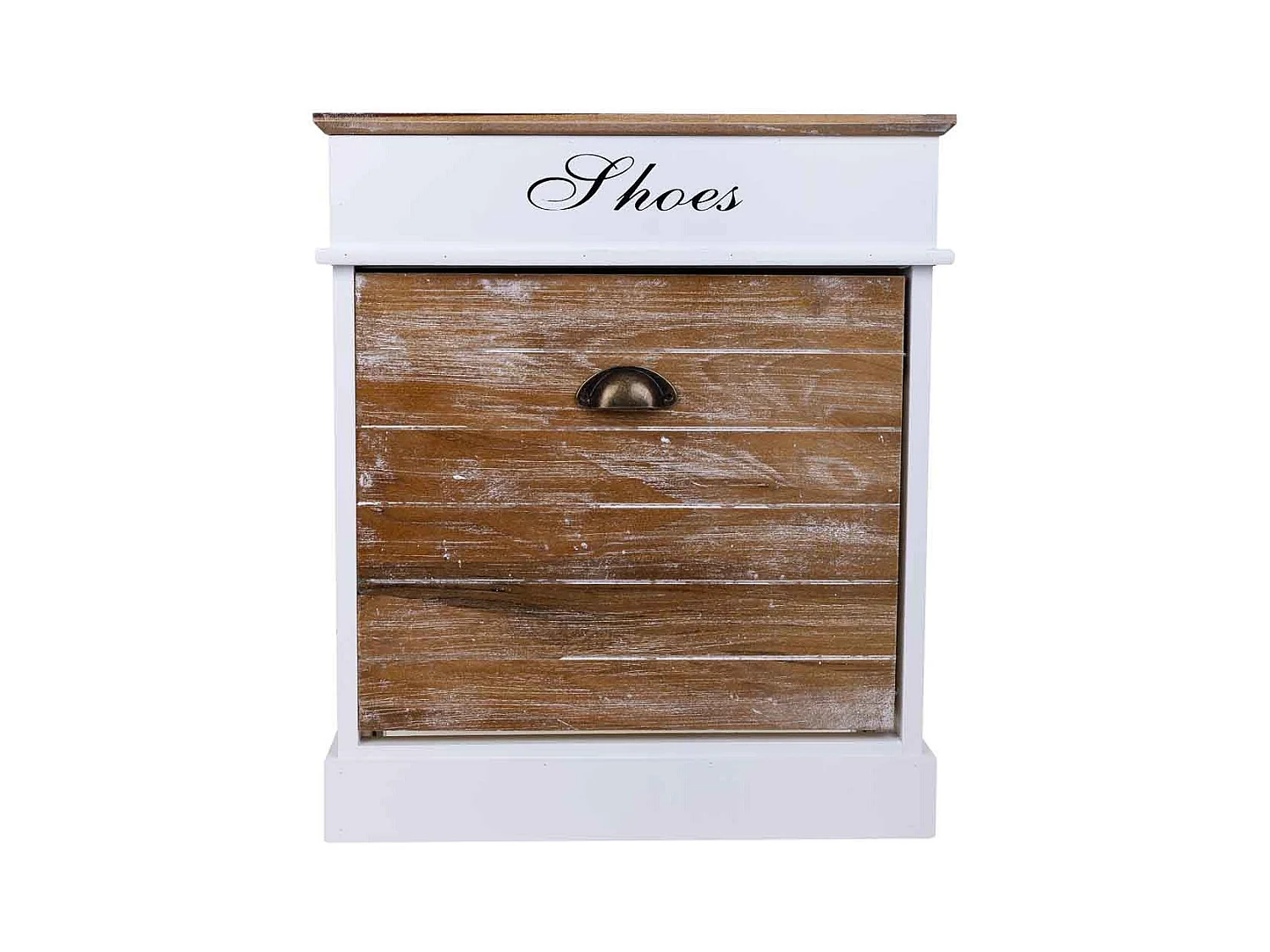 Meuble à chaussures en bois blanc 50x28x58h