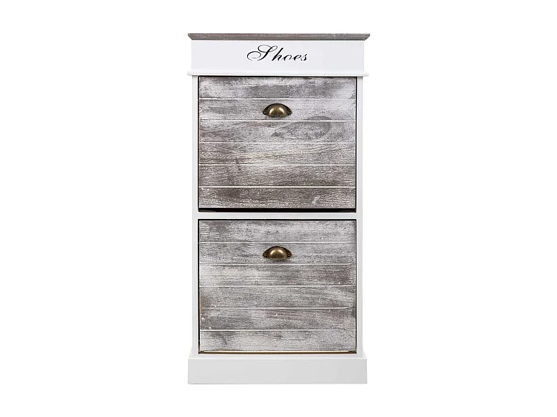 Scarpiera in legno bianco 50x28x98h