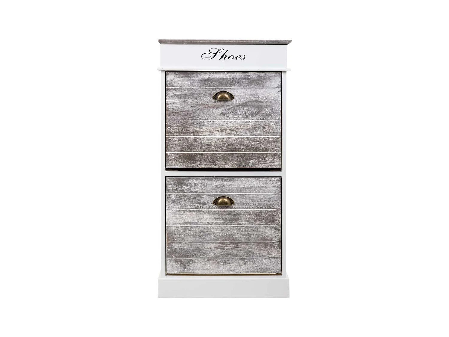 Meuble à chaussures en bois blanc 50x28x98h