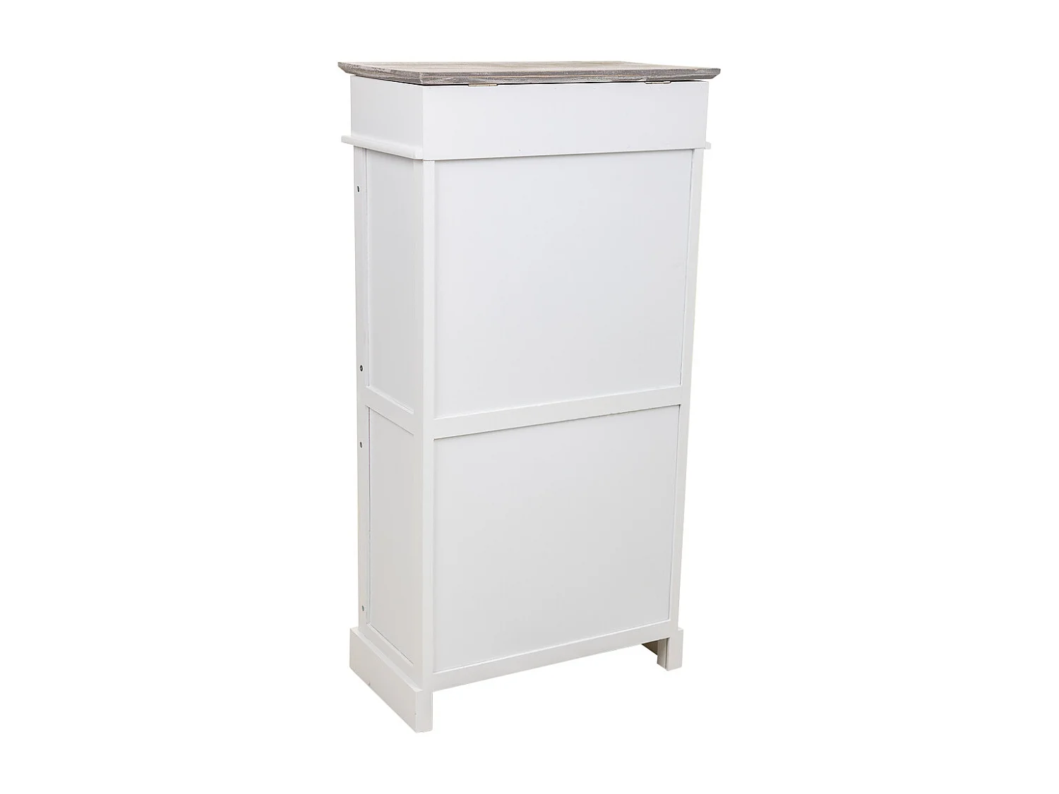 Sapateira de madeira branca 50x28x98