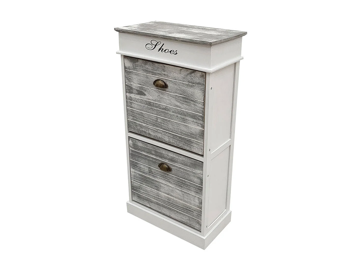 Meuble à chaussures en bois blanc 50x28x98h