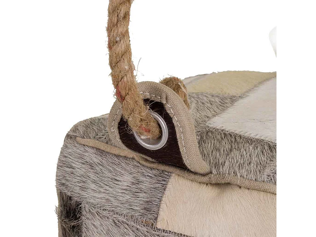 Türstopper aus braunem Leder, 20x20x20H cm