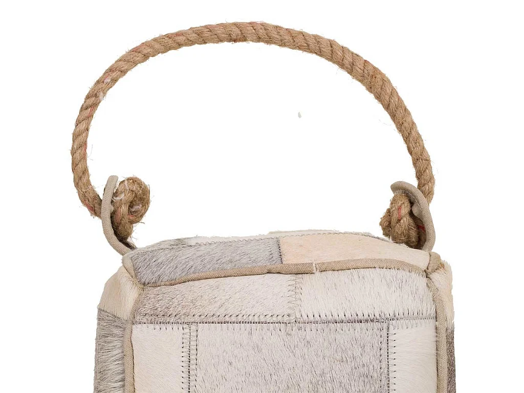 Türstopper aus braunem Leder, 20x20x20H cm