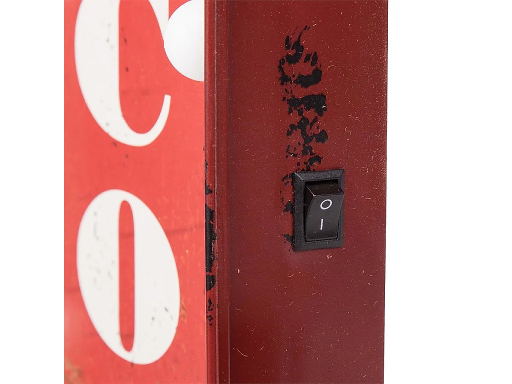 Rote leuchtende Wandplatte aus Kunststoff, 43x64x10H cm