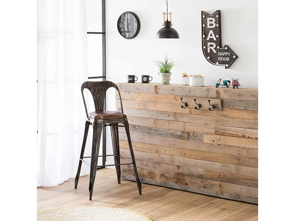 Placca luminosa da parete in plastica nera 43x64x10h