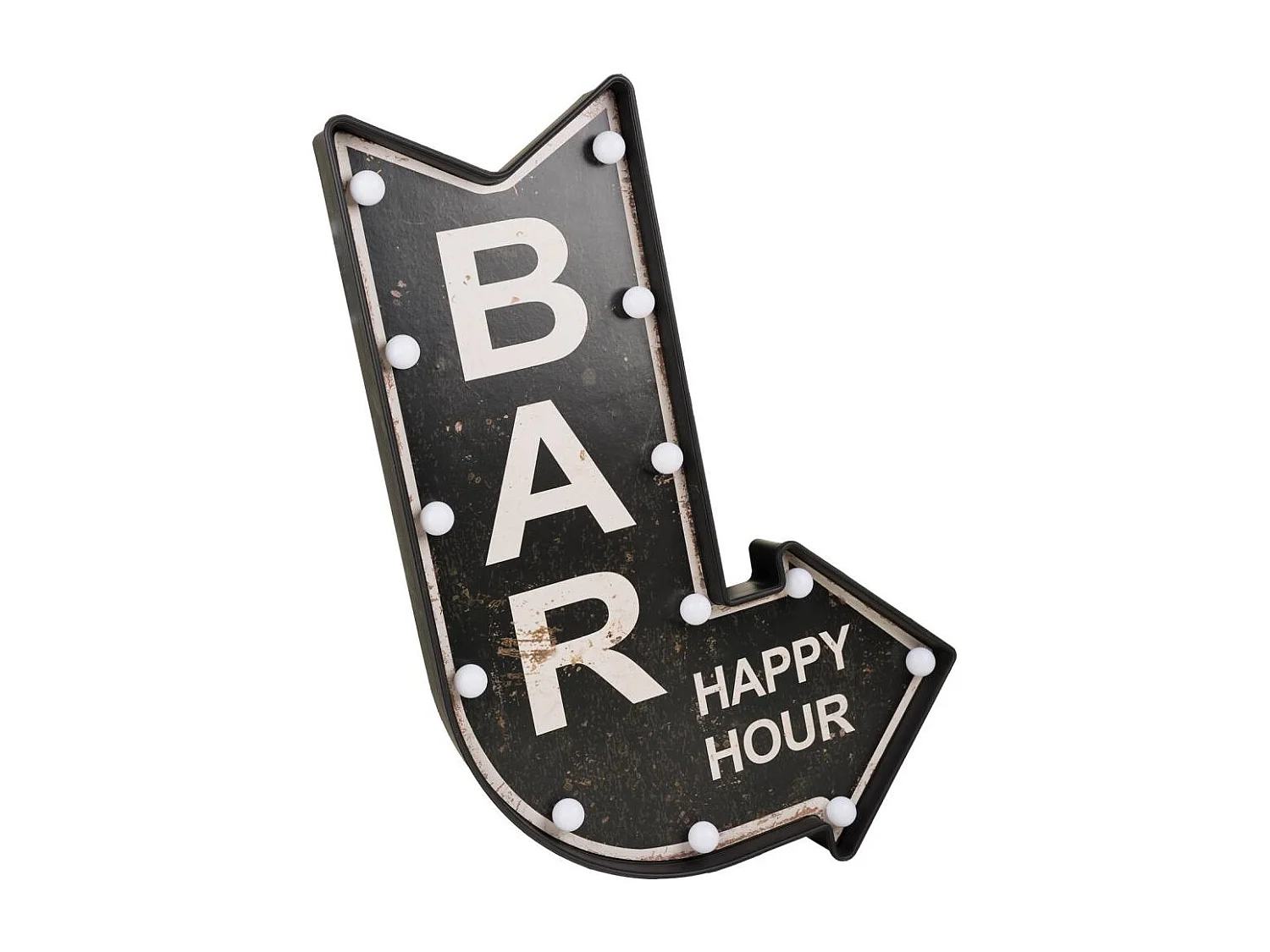 Placa de parede plástica preta luminosa 43x64x10