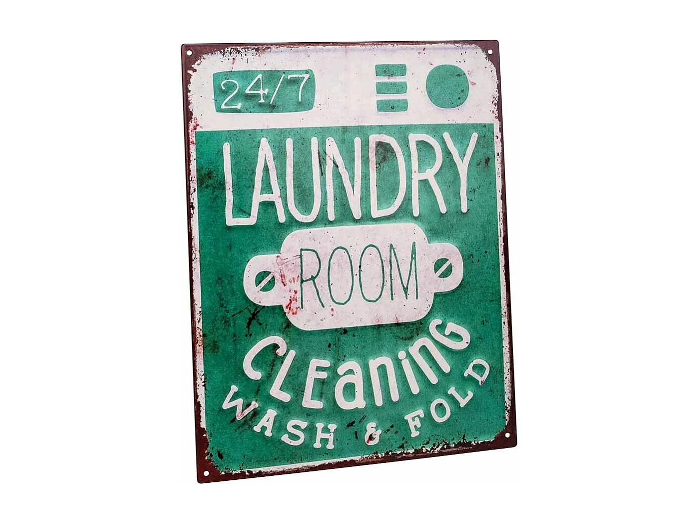 Placca in metallo verde 33x25x0,06h