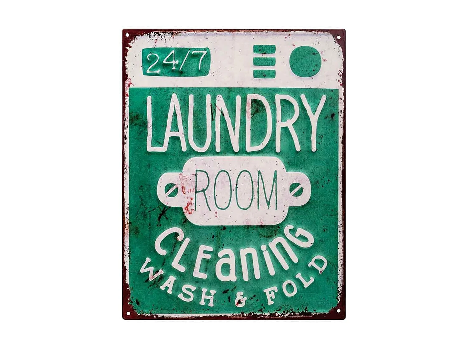 Placa de de metal verde 33x25x0,06