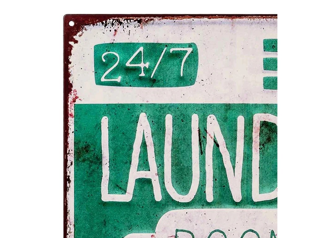 Placa de de metal verde 33x25x0,06