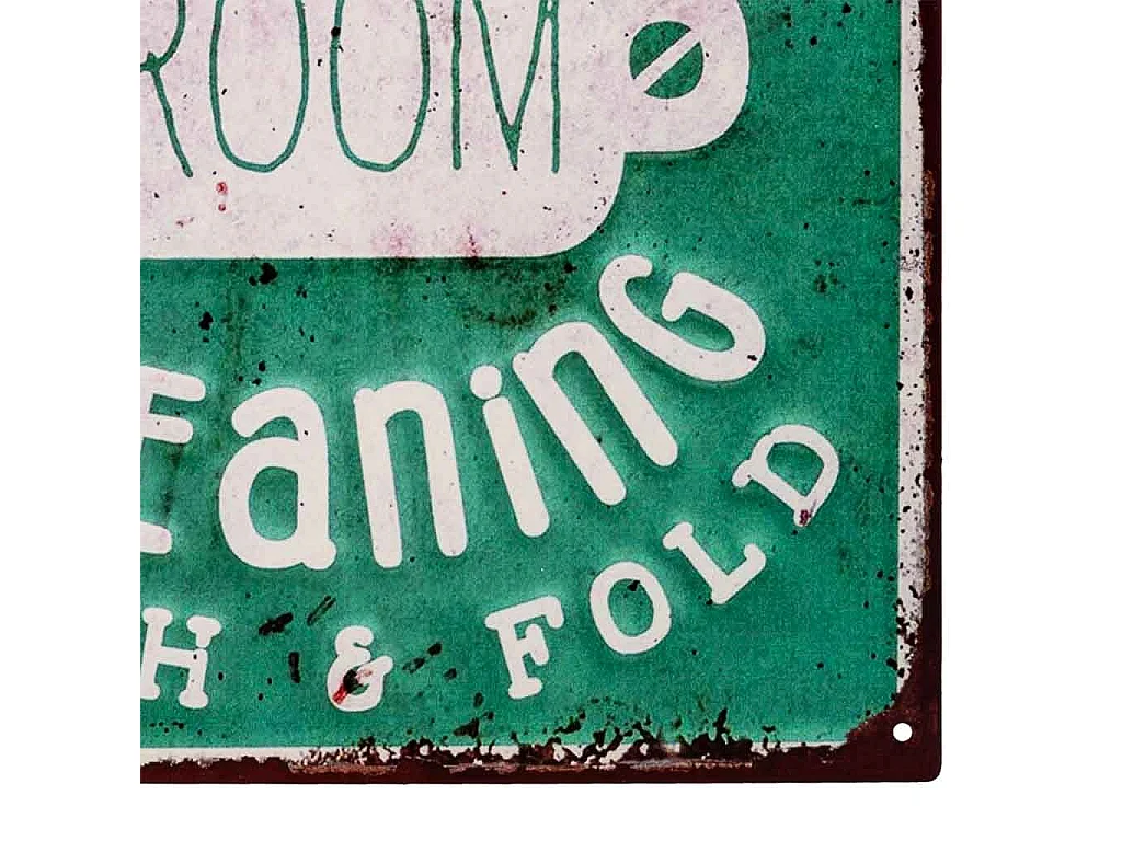 Placa de de metal verde 33x25x0,06