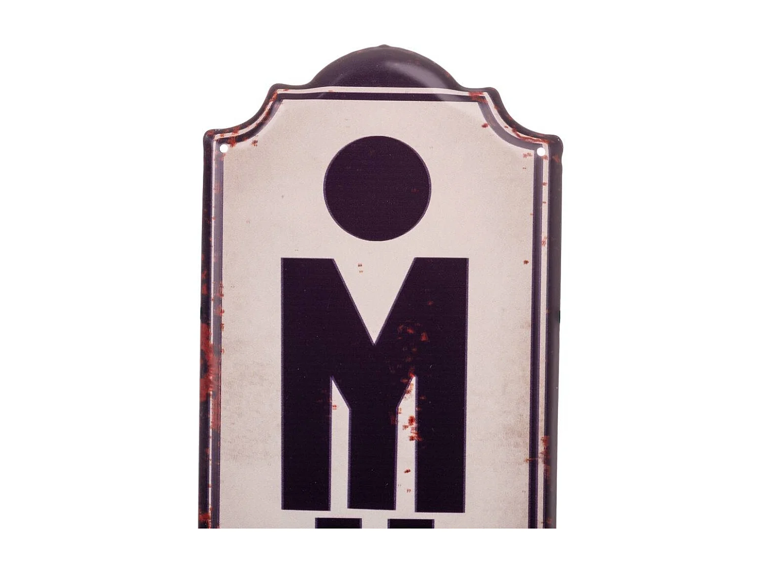 Placa de parede de metal azul 15x38x1