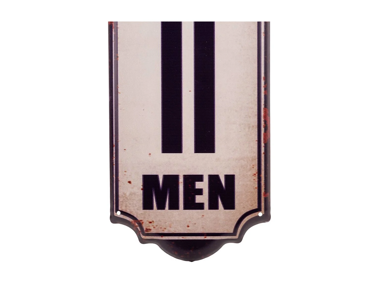 Placa de parede de metal azul 15x38x1