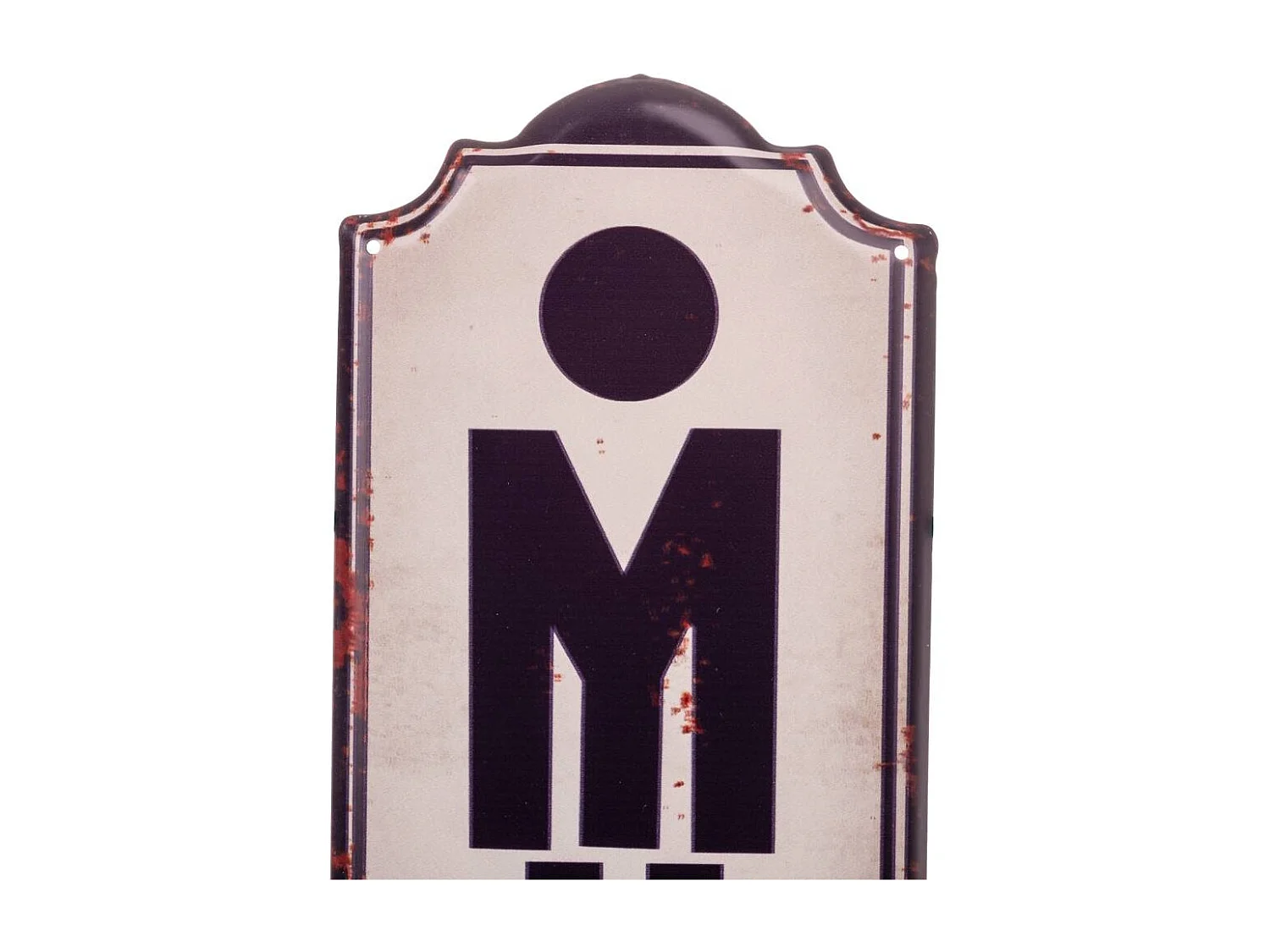 Blauer Metallwandteller 15x38x1h cm