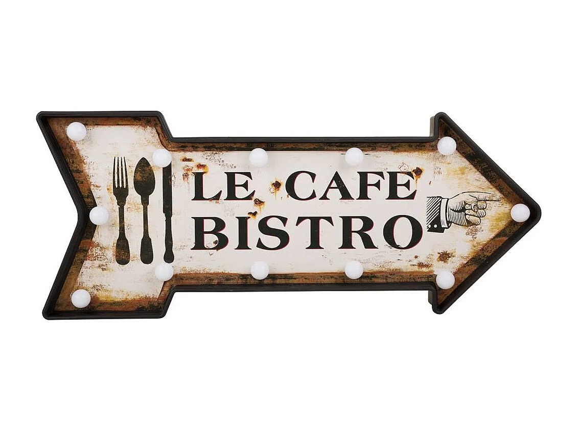 Placca luminosa da parete in plastica bianca 65x27,5x10,5h