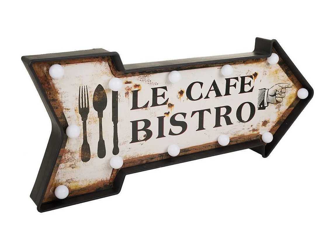 Placca luminosa da parete in plastica bianca 65x27,5x10,5h