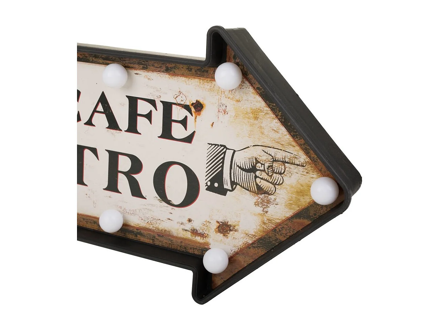 Placca luminosa da parete in plastica bianca 65x27,5x10,5h