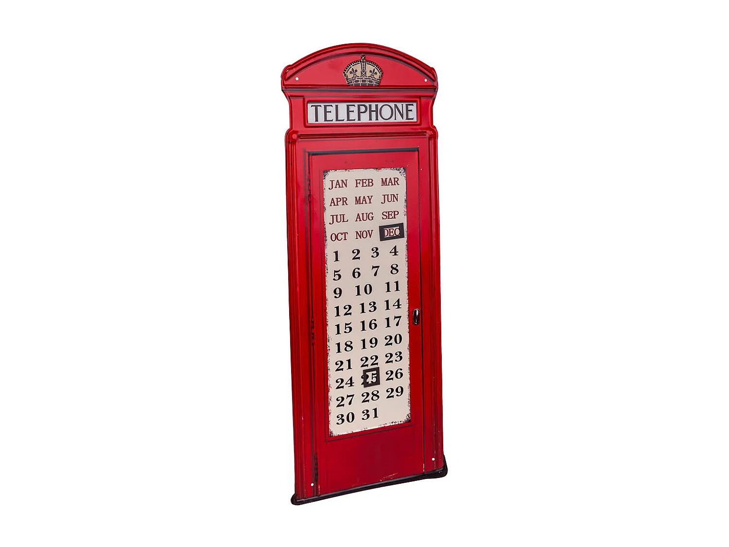 Placa de de metal roja 75x30x0,6