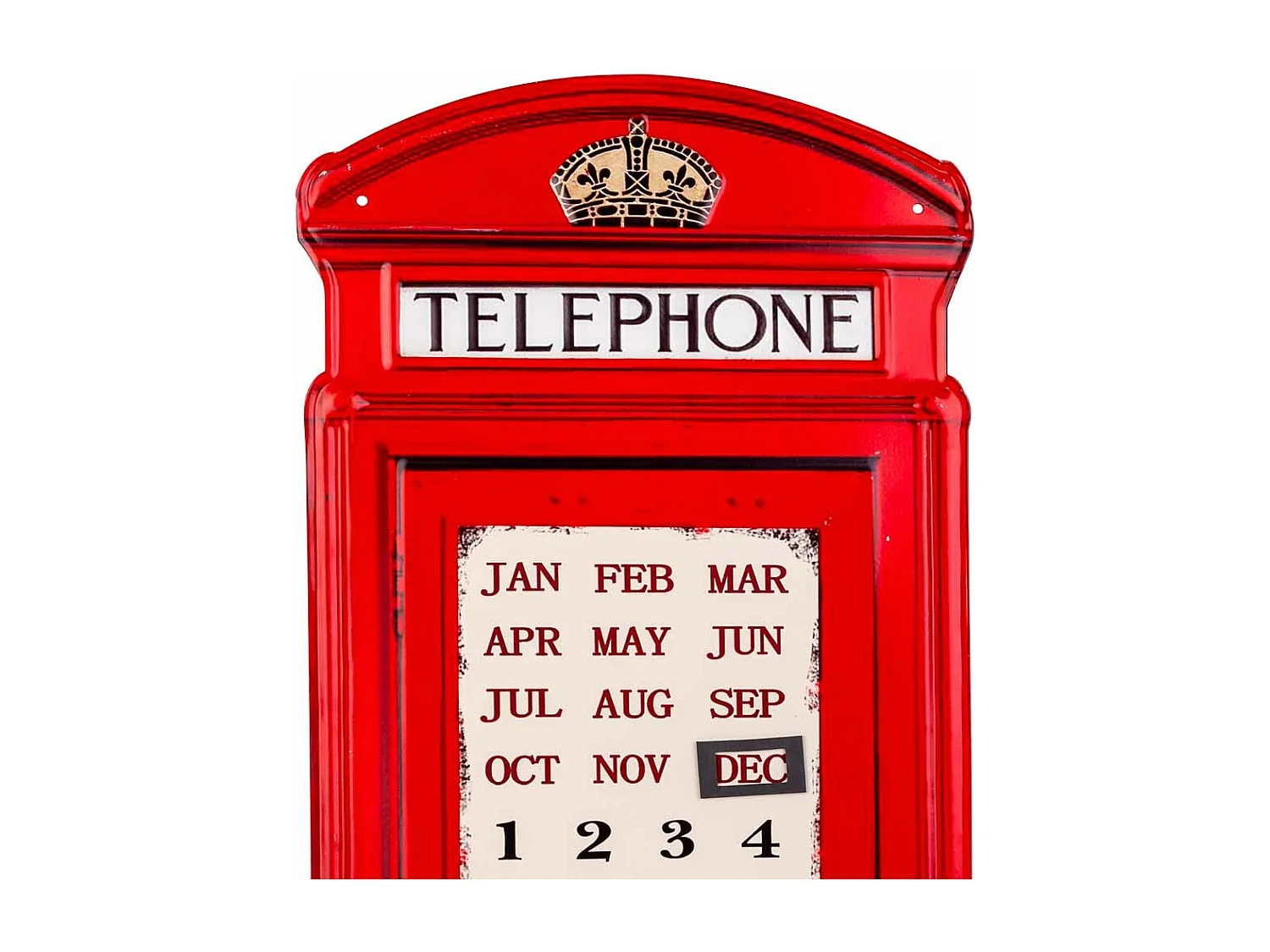 Placa de de metal roja 75x30x0,6